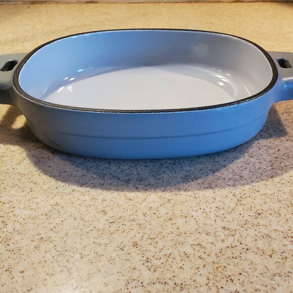 Pampered Chef 1 QT Enameled Cast Iron Baker - Gray - Picture 2 of 5